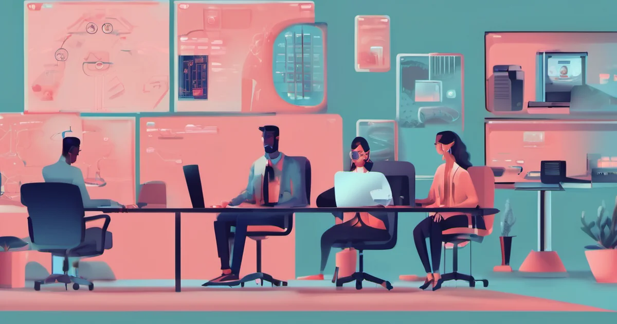 AI-generated conceptual illustration accompanying: Rapid AI Tool Adoption Raises Enterprise Security Concerns