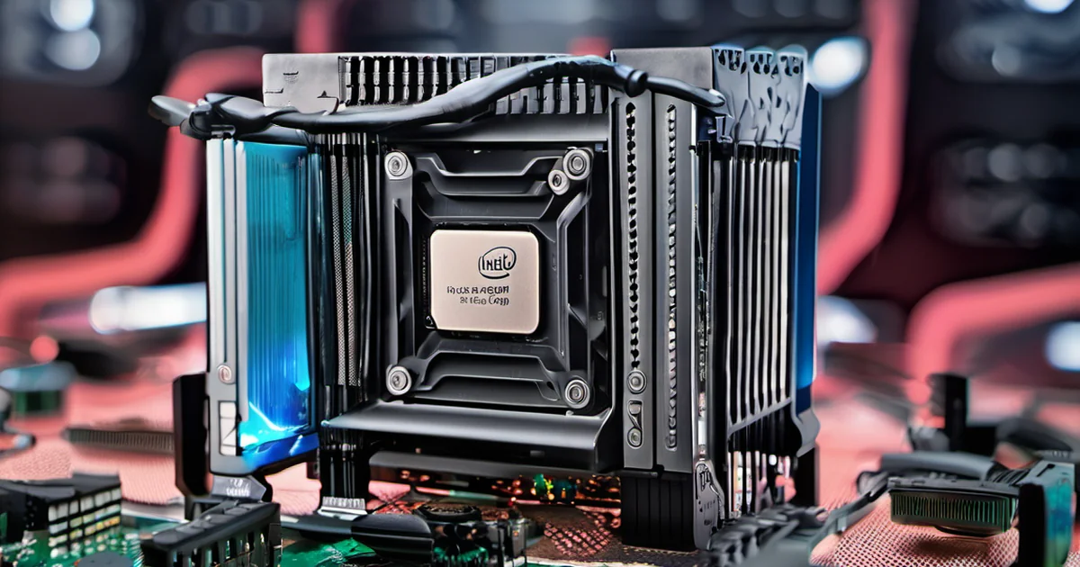 AI-generated conceptual illustration accompanying: Intel Launches D-Series AI Server GPU Based on Crescent Island Architecture