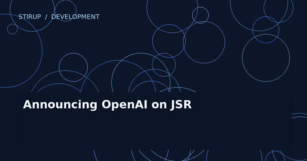 Announcing OpenAI on JSR
