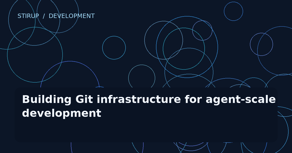 Building Git infrastructure for agent-scale development