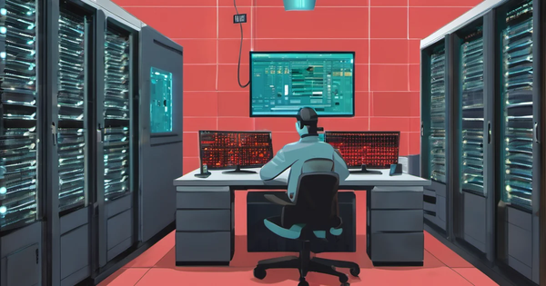 AI-generated conceptual illustration accompanying: Red Hat Lightspeed On-Premise Vulnerability Management
