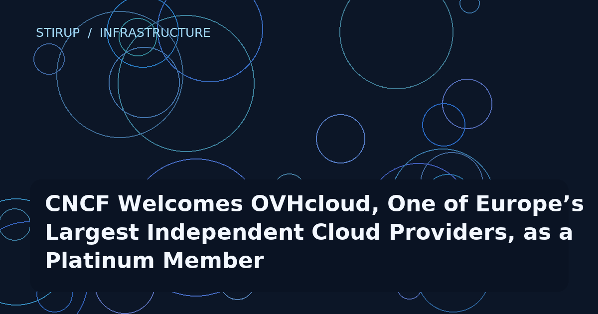 CNCF Welcomes OVHcloud, One of Europe’s Largest Independent Cloud Providers, as a Platinum Member