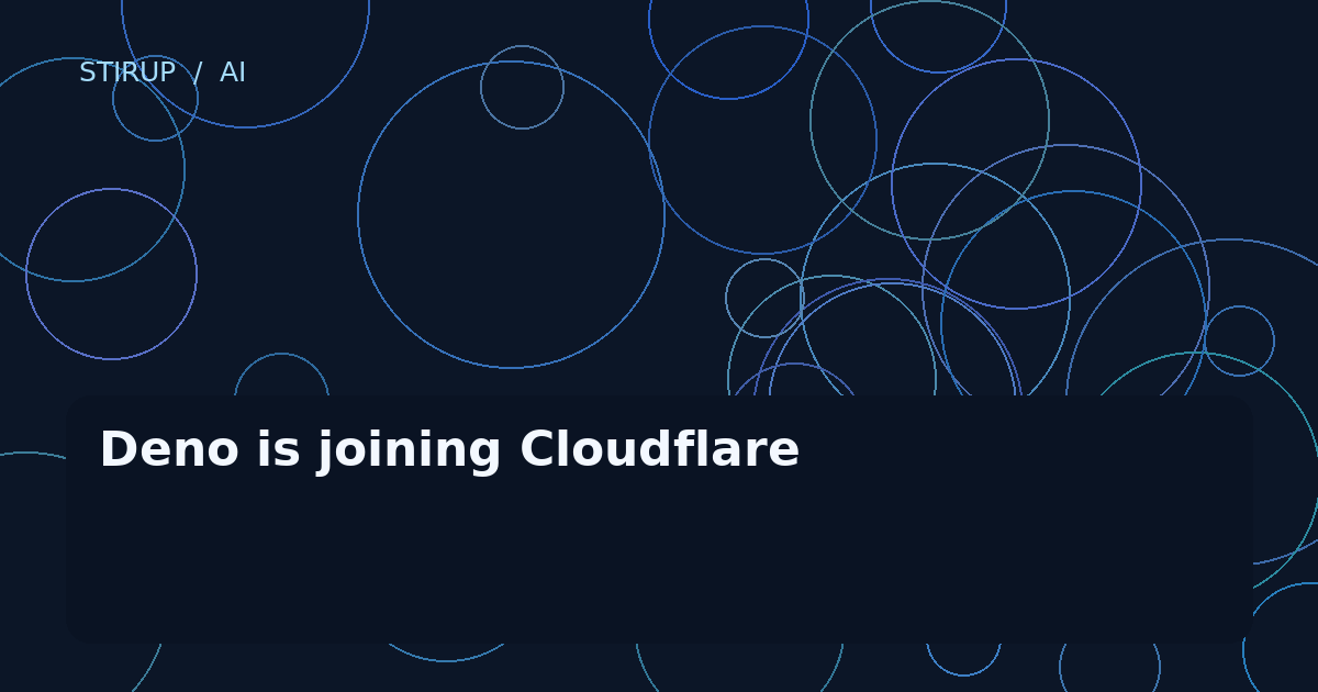 Deno is joining Cloudflare
