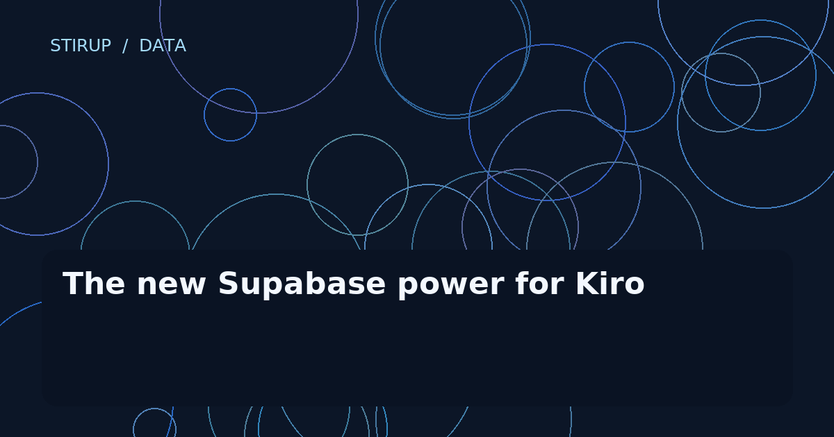 The new Supabase power for Kiro