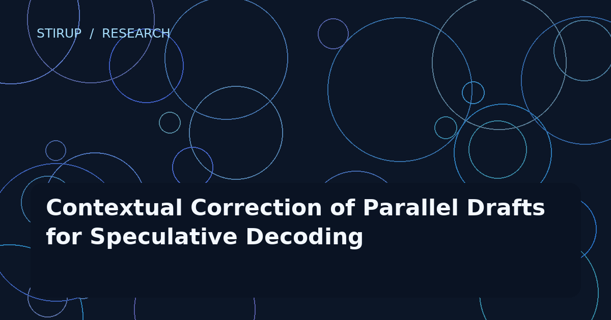 Contextual Correction of Parallel Drafts for Speculative Decoding