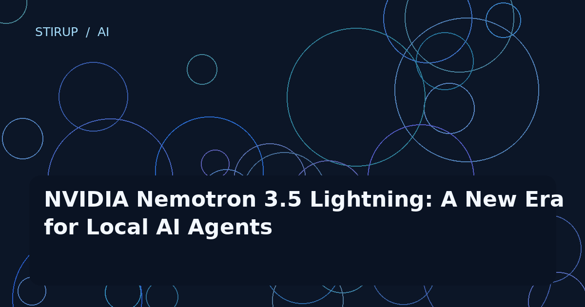 NVIDIA Nemotron 3.5 Lightning: A New Era for Local AI Agents