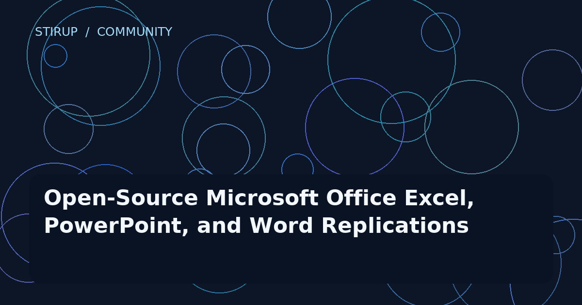 Open-Source Microsoft Office Excel, PowerPoint, and Word Replications