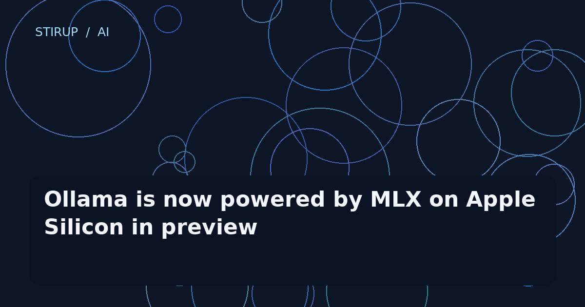 Ollama is now powered by MLX on Apple Silicon in preview