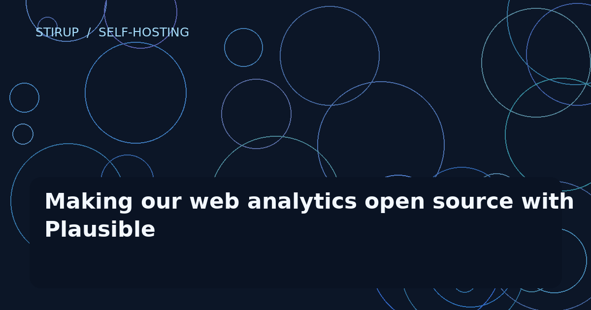 Making our web analytics open source with Plausible