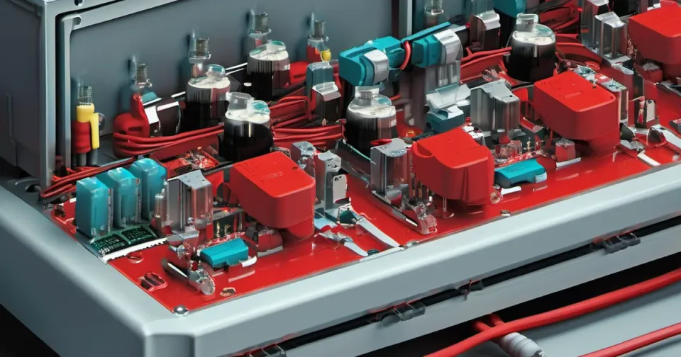 Conceptual illustration of industrial control modules and exposed signal pathways.