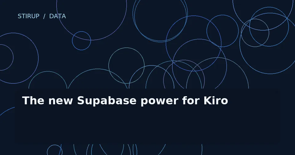 The new Supabase power for Kiro
