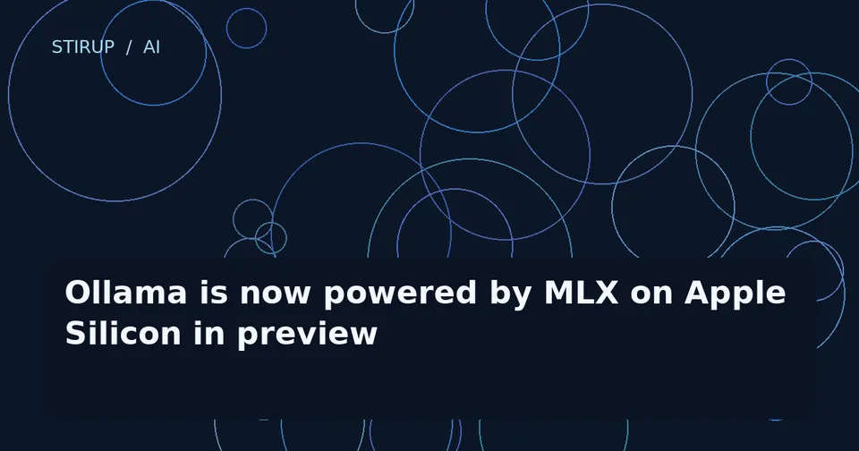 Ollama is now powered by MLX on Apple Silicon in preview