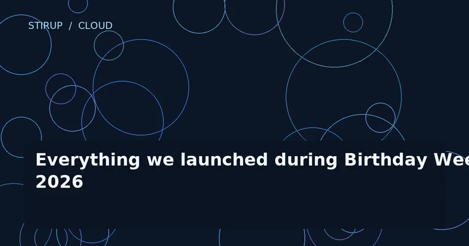 Everything we launched during Birthday Week 2026