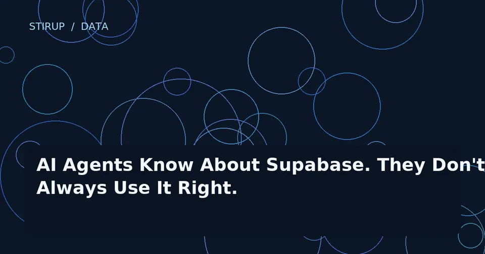 AI Agents Know About Supabase. They Don't Always Use It Right.