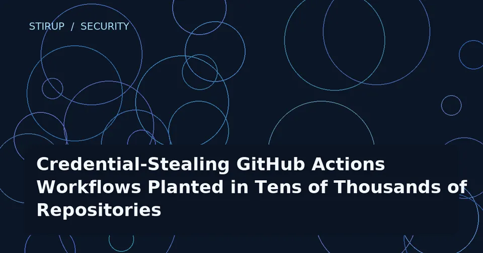 Credential-Stealing GitHub Actions Workflows Planted in Tens of Thousands of Repositories